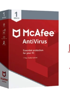 McAfee Antivirus 1 User 1 Year Email Delivery