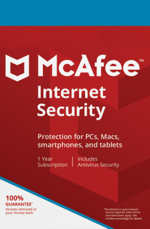 McAfee Internet Security – 1-Year / 10-Devices